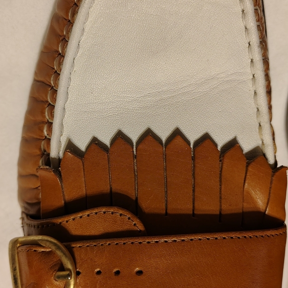 Stafford Executive Comfort Plus Brown & White Leather Kiltie Loafers Size 13 M - Picture 6 of 9